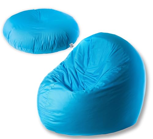 Kotco ® 2in1 XXL Sitzsack Erwachsene Cocoon Bean Bag Chair Gaming Und Relaxen Sitzsack Kinder, Bean Bag zum Lesen Spielen Chillout Entspannen Gamer Stuhl, Sitzpouf von King of Chillout