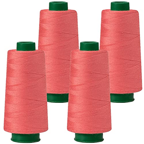4 Konen Rollen Nähgarn Garn Overlockgarn 2700m 40S/2 100% Polyester - 13 hellrot 4 Konen Rollen Nähgarn Garn Overlockgarn 2700m 40S/2 100% Polyester - 13 hellrot von King of Trade
