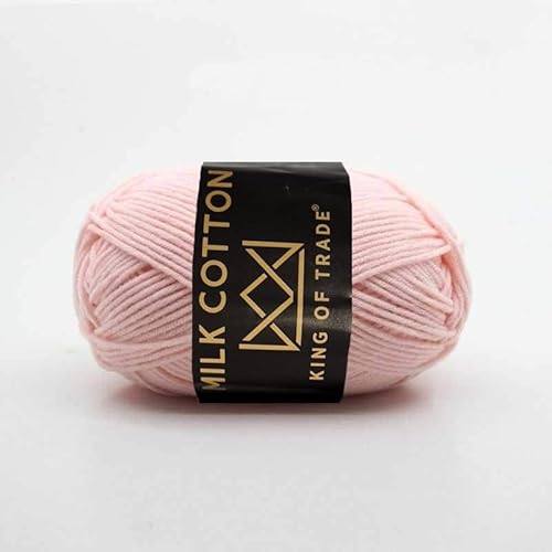 Milchwolle Milchbaumwolle Milchgarn Häkeln Stricken 100m 50g 2 Stück Hell-Rosa von King of Trade