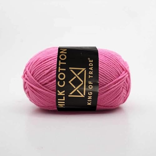 Milchwolle Milchbaumwolle Milchgarn Häkeln Stricken 100m 50g 2 Stück Pink von King of Trade