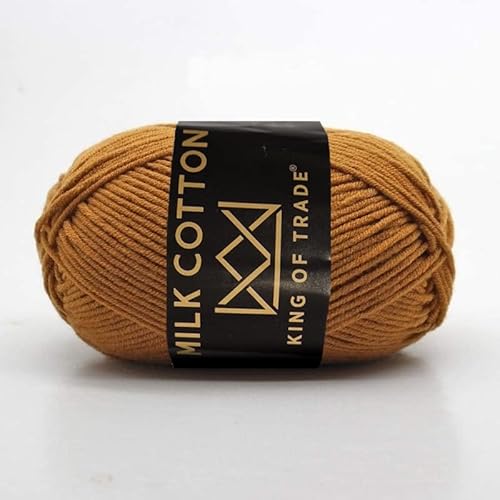 Milchwolle Milchbaumwolle Milchgarn Häkeln Stricken 100m 50g 1 Stück Braun von King of Trade