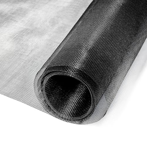 King&Charles Fenster-Ersatz-/Reparatur-Set, 121,9 x 299,7 cm, Fiberglas, schwarzes Netz, langlebig, sichtbar, schneidbar und waschbar, einfach zu ersetzen/zu installieren King&Charles Fenster-Ersatz-/Reparatur-Set, 121,9 x 299,7 cm, Fiberglas, schwarzes Netz, langlebig, sichtbar, schneidbar und waschbar, einfach zu ersetzen/zu installieren von King&Charles