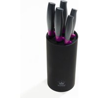 6tlg. Messerset CARBON BERRY LINE inkl. Messerblock von King