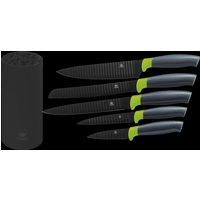 6tlg. Messerset CARBON GREEN LINE inkl. Messerblock von King