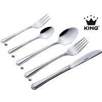 KING Besteck-Set ""Düsseldorf"", (Set, 30 tlg.), Besteck im zeitlosen Design von King