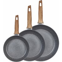 KING Pfannen-Set "Essential", Aluminium, (Set, 3 tlg., 1x Bratpfanne Ø 20 cm, 1x Bratpfanne Ø 28 cm, 1x Bratpfanne Ø 24 cm) von King