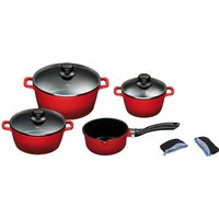 KING Topf-Set Aluminiumguss Set, je 1 Kochtopf Ø 16/20/24 cm, 1x Stielkasserolle Ø 16 cm, 7 Stk. tlg. Induktion von King