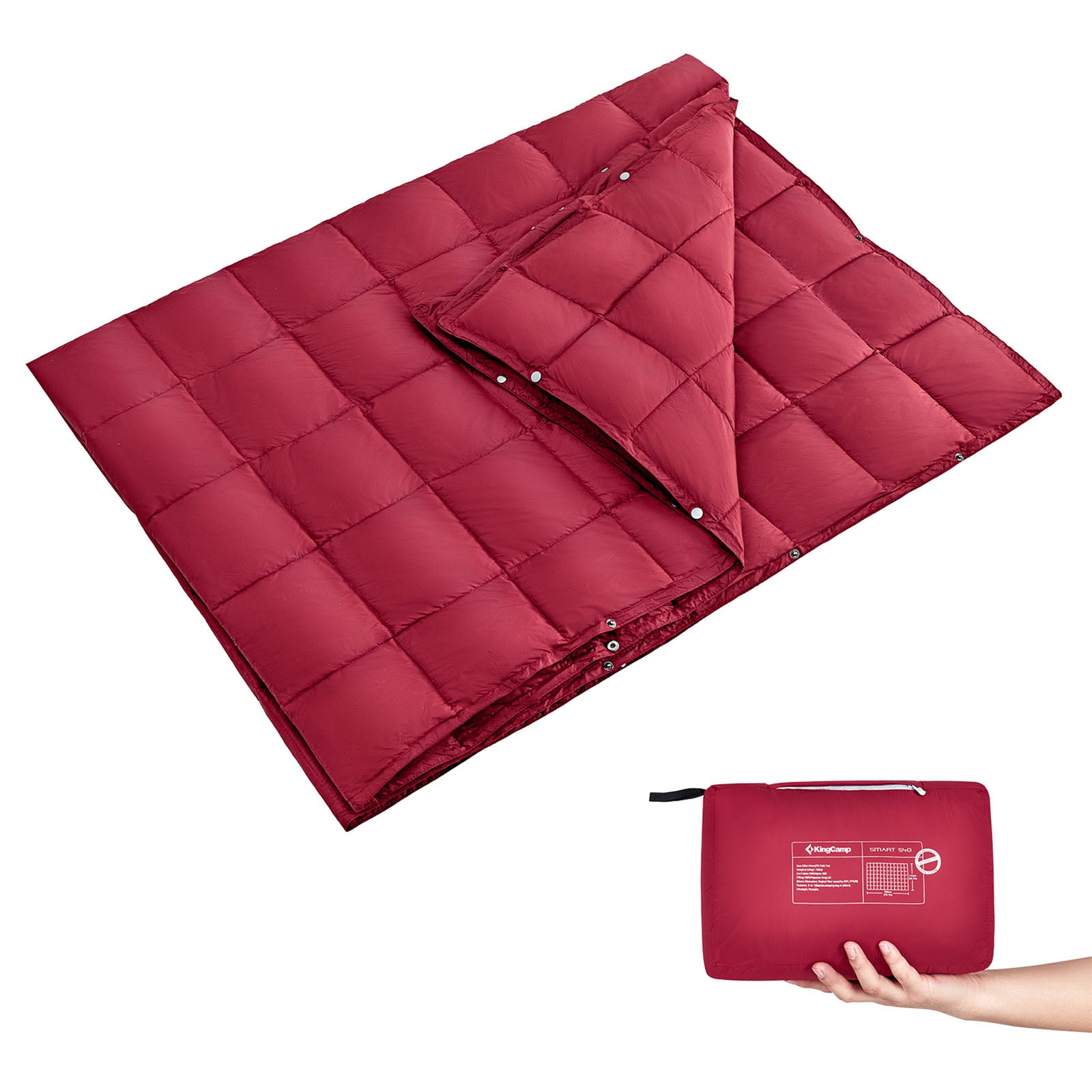 KINGCAMP Camping Decke Smart 540 Picknick Strand Matte Park Decke Leicht 540 g-wine red KINGCAMP Camping Decke Smart 540 Picknick Strand Matte Park Decke Leicht 540 g-wine red von KingCamp