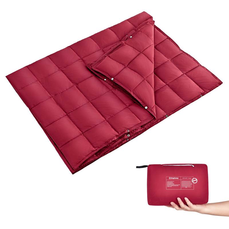 KINGCAMP Camping Decke Smart 540 Picknick Strand Matte Park Decke Leicht 540 g-wine red von KingCamp