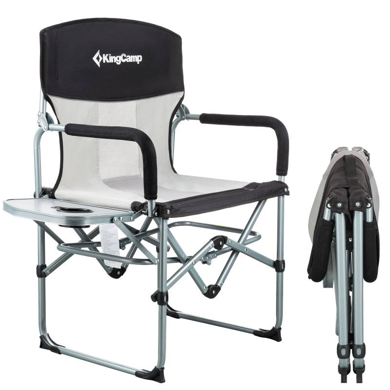 KINGCAMP Camping Falt Stuhl Director Klapp Sessel Garten Outdoor Armlehne 136 kg von KingCamp