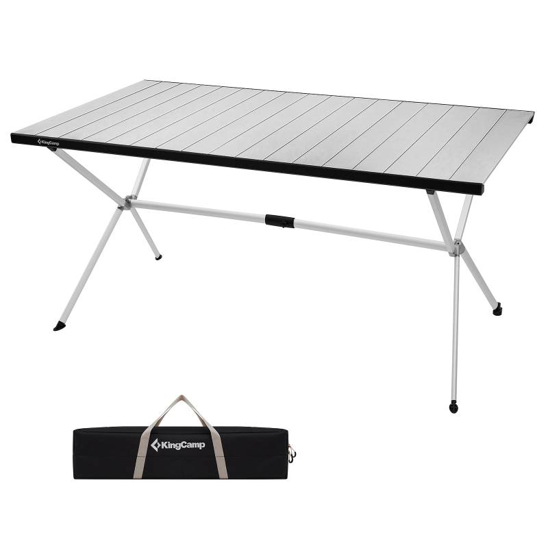 KINGCAMP Campingtisch Camping Rolltisch Klapptisch Garten Falttisch Alu 146x80cm von KingCamp