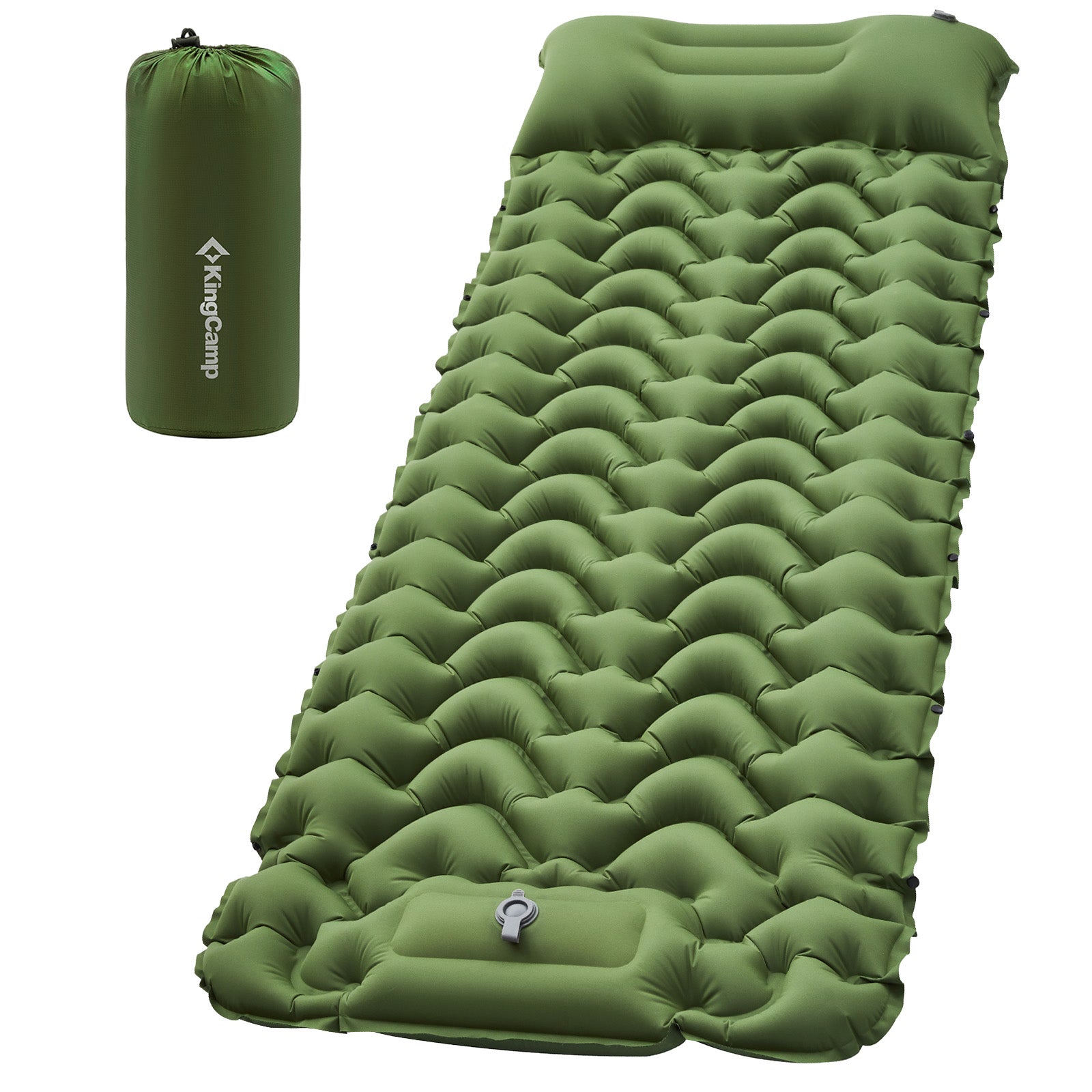 KINGCAMP Trekking Isomatte Wildwood Camping Luftbett Thermo Matte Leicht 0,9 kg-Olive Green KINGCAMP Trekking Isomatte Wildwood Camping Luftbett Thermo Matte Leicht 0,9 kg-Olive Green von KingCamp