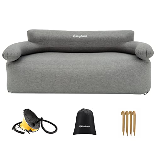 KingCamp Aufblasbares Sofa Outdoor Camping Luftsofa Camping Sofa mit Rücken Armlehne Aufblasbare Couch Camping für Indoor, Outdoor, Party, Reisen, Strand von KingCamp