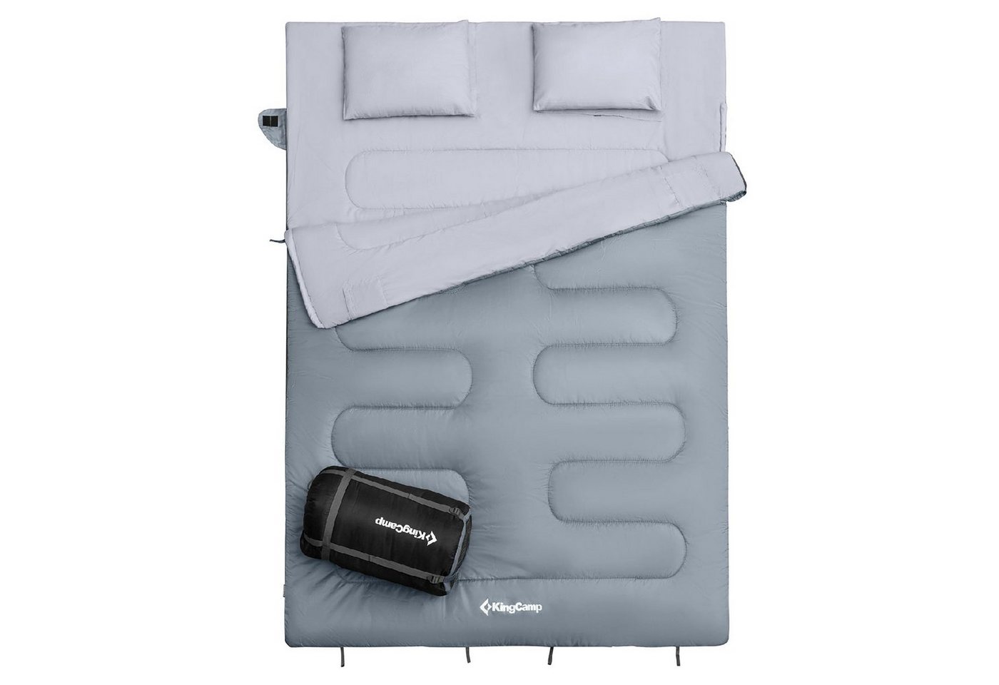 KingCamp Doppeldeckenschlafsack Deckenschlafsack Oxygen 250 D, 2 Personen Doppel Schlafsack XL Lang -3°C von KingCamp