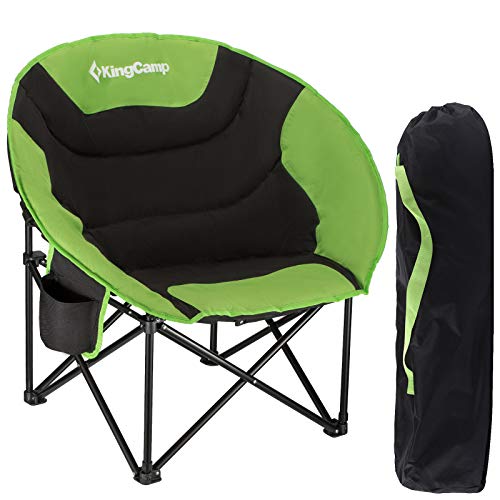 KingCamp MoonChair L Camping Klapp Stuhl Falt Sessel Garten Angel Outdoor 120 kg Grün von KingCamp