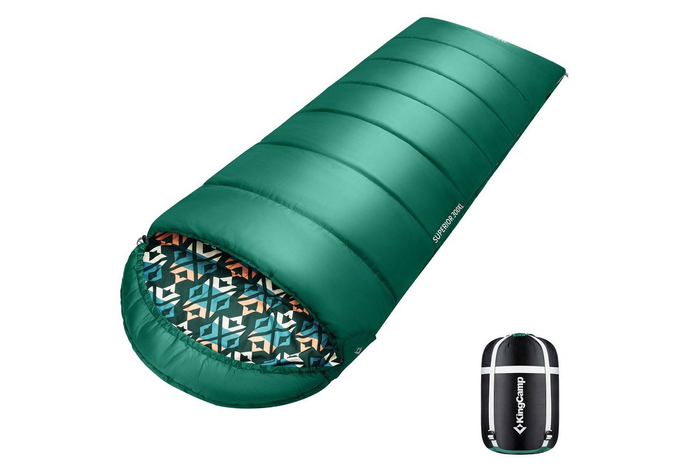 KingCamp Mumienschlafsack Mumienschlafsack Superior 300XL 3, Jahreszeiten Schlafsack XL Lang -13°C von KingCamp