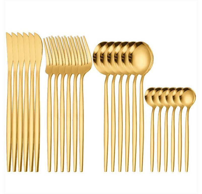 KingLux Besteck-Set 48tlg. Besteck für 12 Personen Edelstahl Essbesteck Tafelbesteck Set (48-tlg), 12 Personen, Edelstahl von KingLux