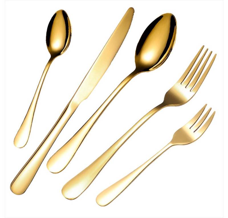 KingLux Besteck-Set 60teiliges 12 Personen Edelstahl Besteckset Essbesteck Set (60-tlg), 12 Personen, Edelstahl von KingLux