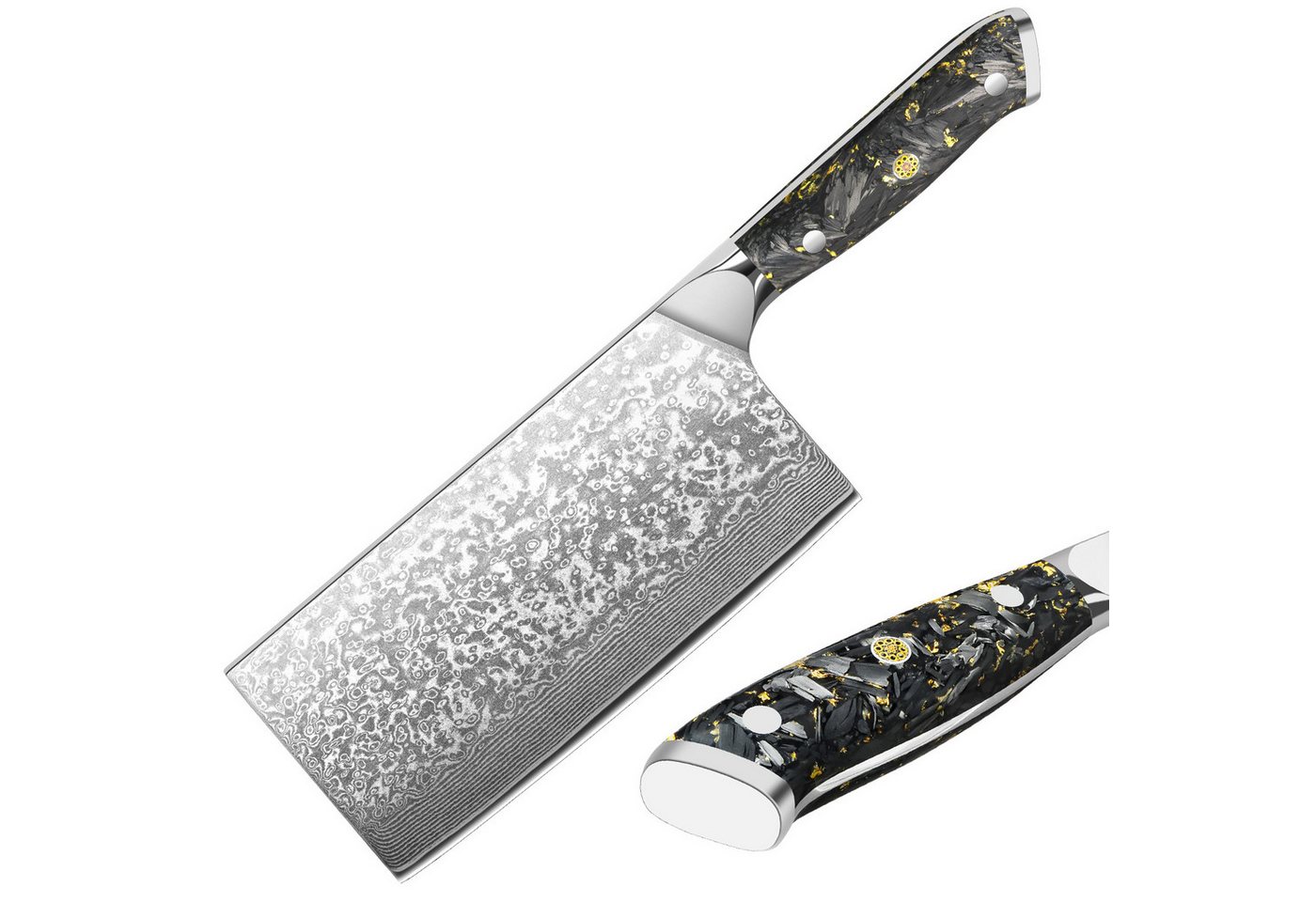 KingLux Damastmesser 7 Zoll Hackmesser VG10 Damaststahl Nakirimesser Küchenmesser KingLux Damastmesser 7 Zoll Hackmesser VG10 Damaststahl Nakirimesser Küchenmesser von KingLux