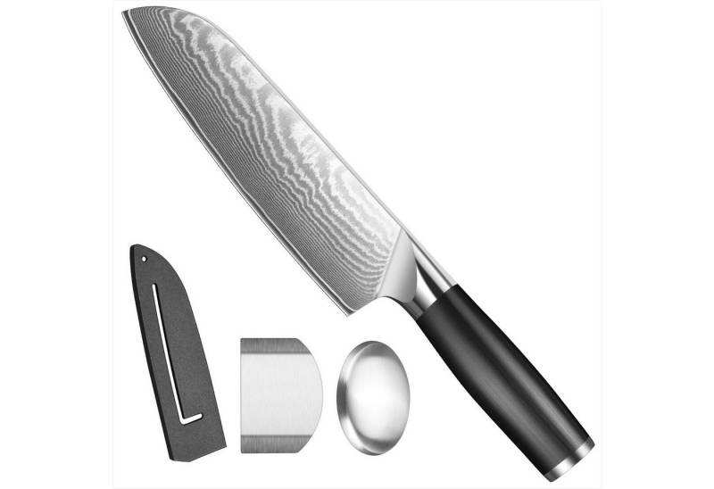 KingLux Damastmesser Damast Santokumesser aus Damaszener Stahl Küchenmesser KingLux Damastmesser Damast Santokumesser aus Damaszener Stahl Küchenmesser von KingLux