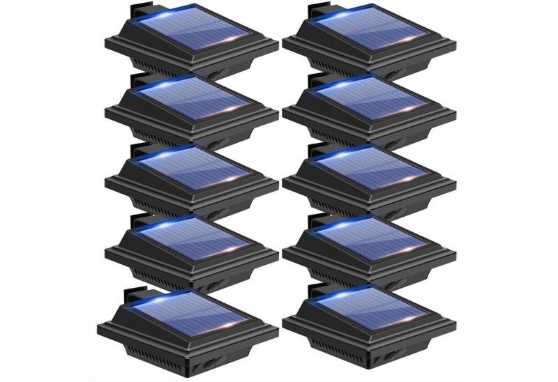 KingLux LED Dachrinnenleuchte 10Stk.40LED Solarleuchte mit Lichtsensor, Lichtsensor, LED fest integriert, Warmweiss von KingLux