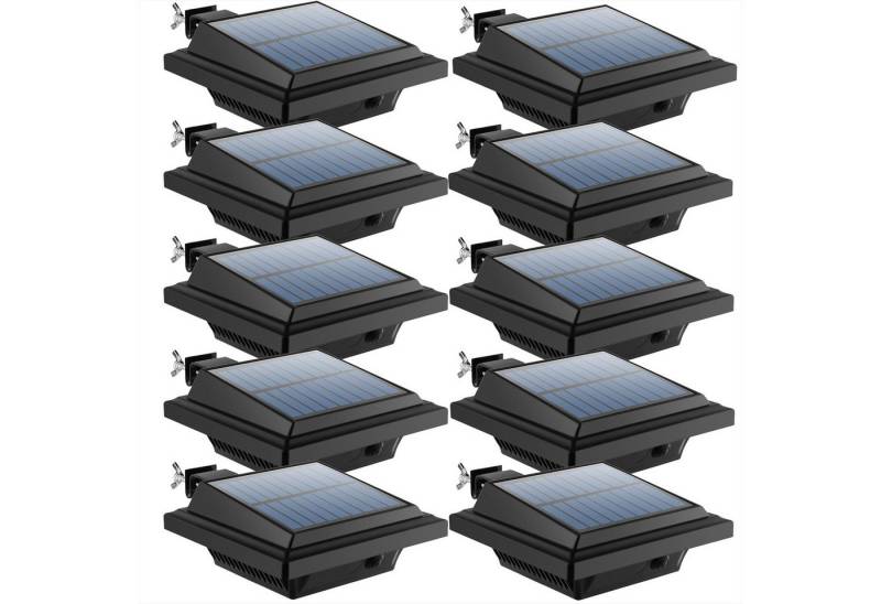 KingLux LED Dachrinnenleuchte 40LEDs Solar dachrinnenleuchten für außen mit Lichtsensor, Lichtsensor, LED fest integriert, Kaltweiss, Warmweiss von KingLux