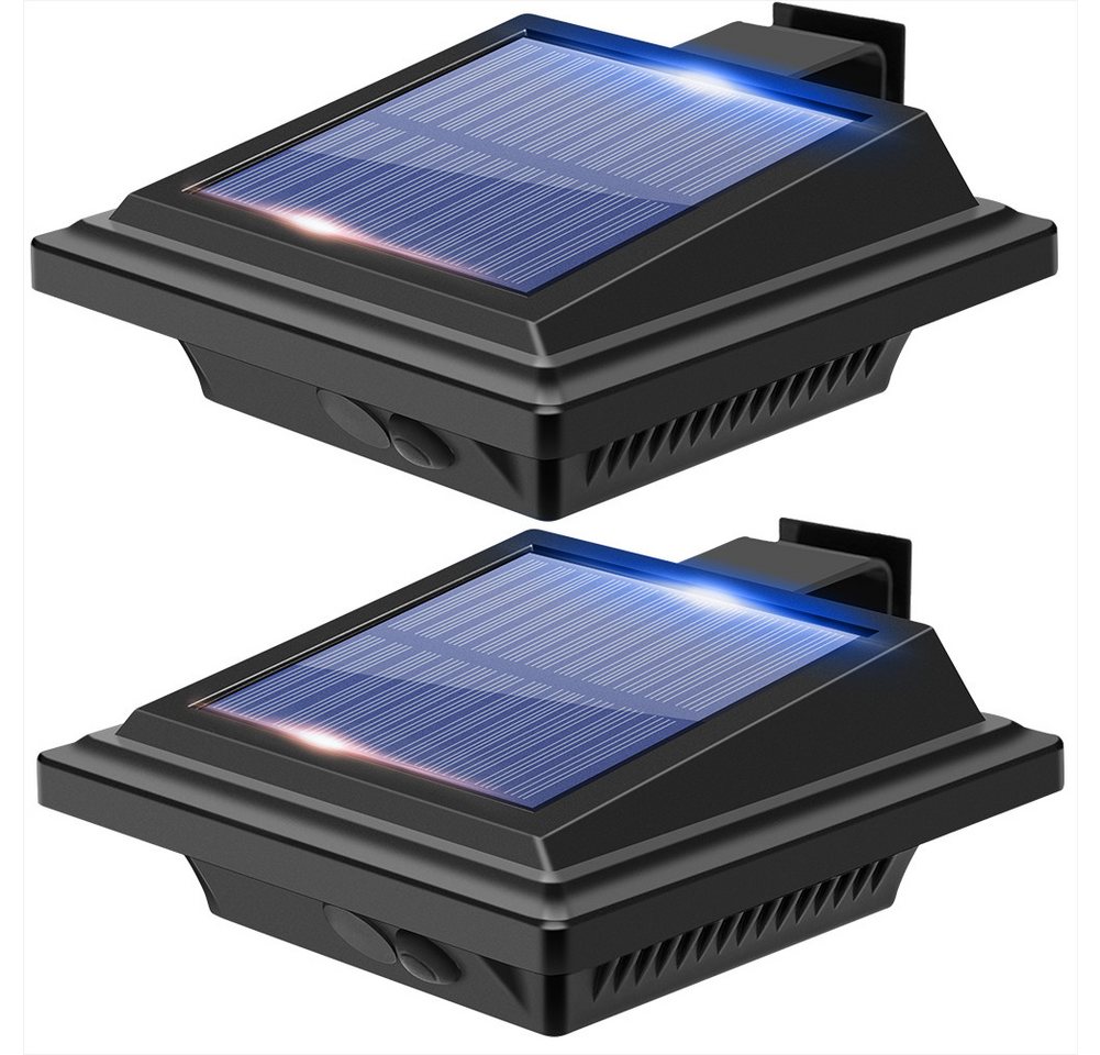 KingLux LED Dachrinnenleuchte 40LEDs Solar dachrinnenleuchten für außen mit Lichtsensor, Lichtsensor, LED fest integriert, Kaltweiss, Warmweiss von KingLux