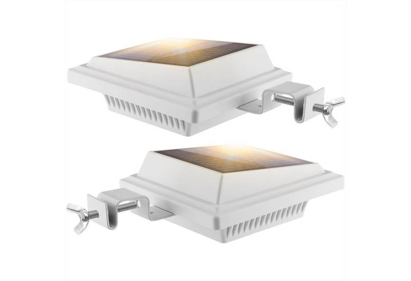 KingLux LED Dachrinnenleuchte Außen 40LEDs Solarlampen mit Lichtsensor Warmweiß, Lichtsensor, LED fest integriert, Warmweiss von KingLux
