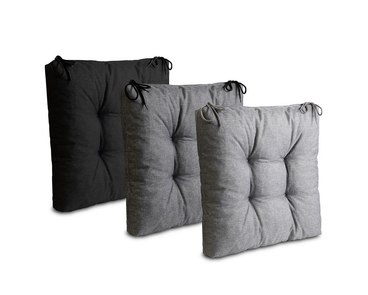 KingMatratzen Stuhlkissen 1 - 8 Stück Sitzkissen 40x40cm Hellgrau Wasserdichtes Stuhlkissen KingMatratzen Stuhlkissen 1 - 8 Stück Sitzkissen 40x40cm Hellgrau Wasserdichtes Stuhlkissen von KingMatratzen