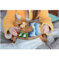 Weintisch Aus Holz Mit Klappbaren Beinen, Tablett Holz, Servierbretter, Picknicktisch Weinholz, Tabletttisch von KingParacordShop