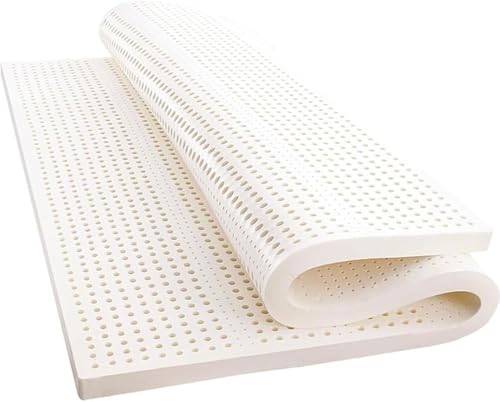 KingWich Naturlatex-Matratze, Kinder-Latex-Matratze, antibakteriell, staubabweisend, abnehmbarer Bezug, natürlich atmungsaktiv (Größe: 90 x 200 cm, Farbe: 5 cm) von KingWich