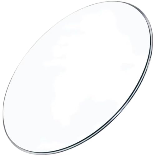 KingWich Runde Tischplatte aus gehärtetem Glas, klare Glasoberfläche, sichere abgeschrägte Kanten, vielseitig einsetzbar für Esstisch, Terrasse, Kaffee (Größe: 70 cm) von KingWich