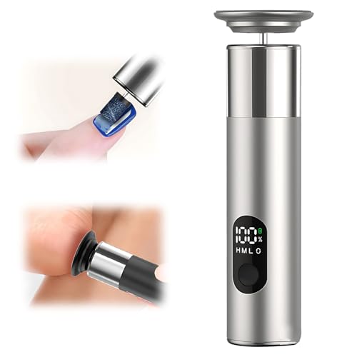 Kingbar 2 In 1 Elektrischer Hornhautentferner, 3 Speeds, Hornhaut Entfernen Fuß Wiederaufladbar Mit 30 Ersatzpads, Für Tote Harten Rissige Haut Polierte Nageloberfläche, Sliver von Kingbar