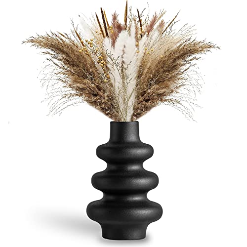 Kingbar Keramik Vase Für Pampasgras,Moderne Keramik Deko Vase Für Getrocknete Blumen, Vase Groß Boho Ideal Zur Lagerung Von Trockenblumen& Frische Blumen, L von Kingbar