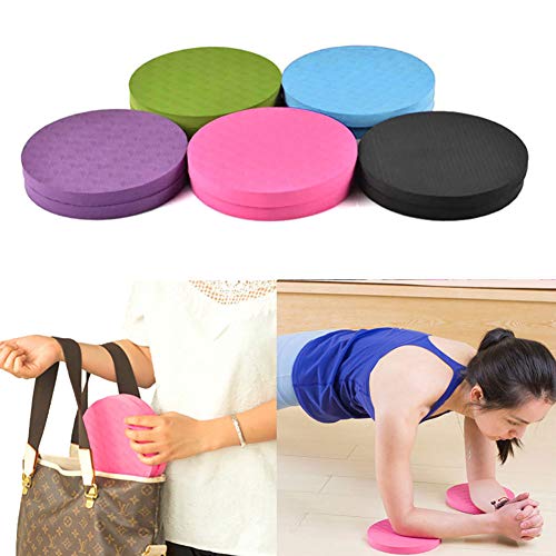 KingbeefLIU 2-teiliges Rundes Knie-Ellbogen-Stützpolster Yoga Fitness Balance-Kissen rutschfeste TPE-Matte Weich, Langlebig, rutschfest Blau von KingbeefLIU