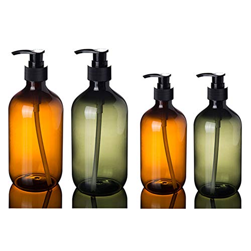 KingbeefLIU 300/500 Ml Lotion Shampoo Duschgelhalter Seifenspender Leere Bad Pumpflasche Home Tragbare Reise Abfüllung Leere Flaschen Grün 300 ml von KingbeefLIU
