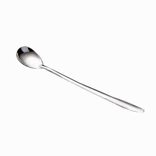 KingbeefLIU Löffel 10 Stück Langstiel Edelstahl Kaffee Eis Dessert Teelöffel Geschirr 10 Stück von KingbeefLIU