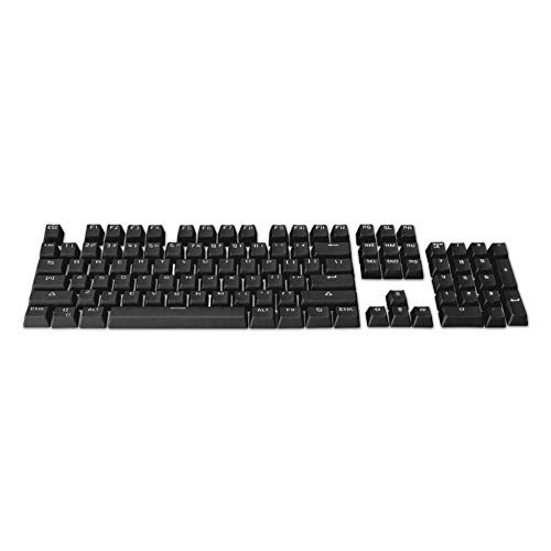 KingbeefLIU Tastenkappe 104St. / Set PBT Quadratische Hintergrundbeleuchtung Mechanische Tastatur Tastaturkappen Ersetzen Schwarz von KingbeefLIU