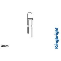 3mm Standard LED-Lampe rot diffus von Kingbright