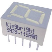 Kingbright 7-Segment-Anzeige Rot 10mm 2V Ziffernanzahl: 1 SA39-11EWA von Kingbright