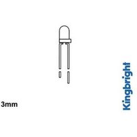 Led - gelb diffus - standard - 3 mm von Kingbright