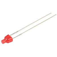 Kingbright LED bedrahtet Rot Flach 2mm 20 mcd 70° 30mA 2V von Kingbright