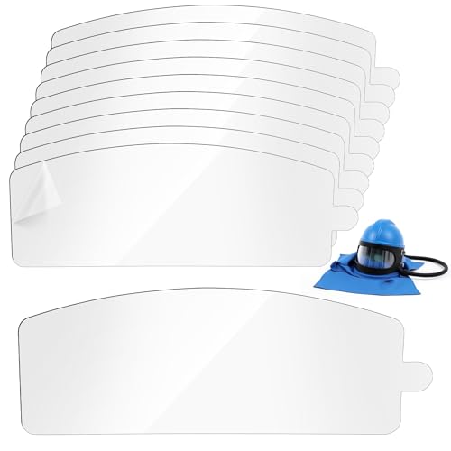 Kingdder 10 Stück Sandstrahlhaube Ersatz Außenlinse Luftzufuhr Sandstrahl Helm Visiere Klare PVC-Folie Schutzlinsenabdeckung Schutz für blaues Sandstrahlen ausgestattet Kingdder 10 Stück Sandstrahlhaube Ersatz Außenlinse Luftzufuhr Sandstrahl Helm Visiere Klare PVC-Folie Schutzlinsenabdeckung Schutz für blaues Sandstrahlen ausgestattet von Kingdder