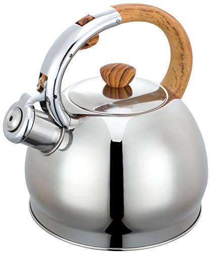 2 Liter Flötenkessel Whistling Kettle Induktion Teekanne Wasserkanne Wasserkessel Edelstahl von Kinghoff