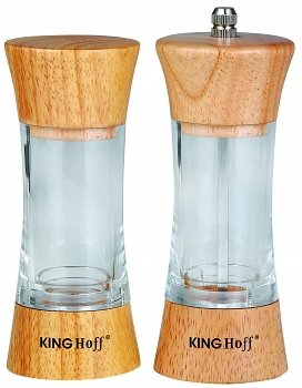 Hochwertiges Salz- und Pfeffermühlen-Set manuell elegant aus Holz (14,7) von Kinghoff