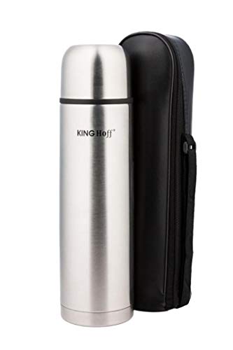 Kinghoff KH-4053 0,75 L Edelstahl Thermoskanne Isolierkanne Thermosflasche von Kinghoff