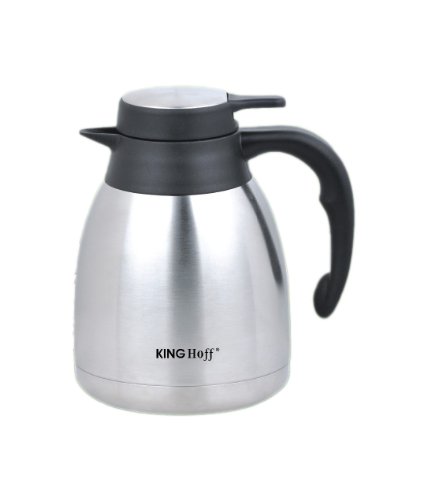 Kinghoff Klassisch Elegante doppelwandige Thermoskanne (1 L) von Kinghoff