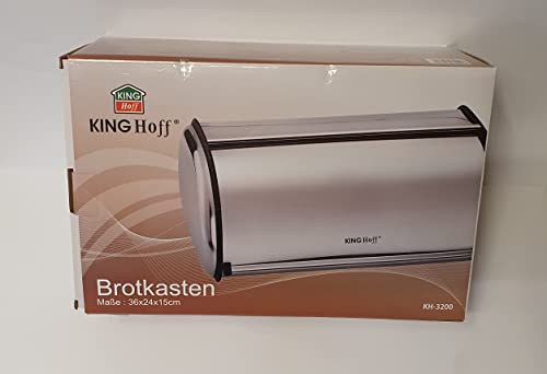 Kinghoff kh-3200 Edelstahl Rollbrotkasten Brot Küche Aufbewahrungsbox verpackt 35 x 23 x 14 cm von Kinghoff
