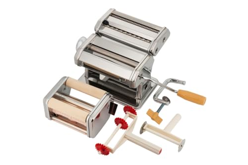 Kinghoff Nudelmaschine mit Stahlwalzen (Silber, Modell 2) von KING HOFF