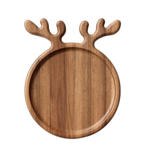 Weihnachtliches Holz Serviertablett In Form Eines Hirschgeweihs Aus Holz Präsentationsteller Obstteller Wurstbrett Dekoration Aufbewahrung In Der Küche von Kingke